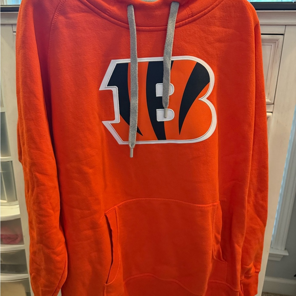 Antigua Men's Vibrant Orange Hoodie with Bold Logo